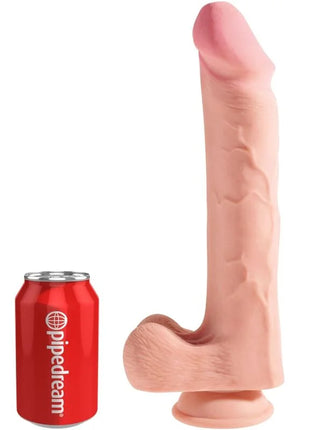 KING COCK - REALISTISCHER PENIS MIT 3D-KUGELN - 24.8 CM - Dildo mit Saugnapf