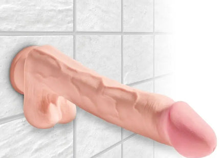 KING COCK - REALISTISCHER PENIS MIT 3D-KUGELN - 24.8 CM - Dildo mit Saugnapf