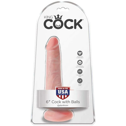 KING COCK - REALISTISCHER PENIS MIT EIER 13.5 CM LEICHT - Dildo mit Saugnapf