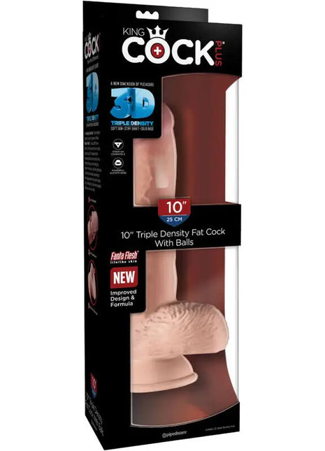 KING COCK - REALISTISCHER PENIS MIT EIER - 19.4 CM - LEICHT - Dildo mit Saugnapf