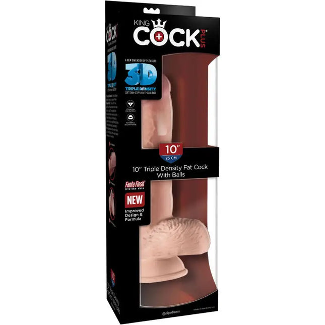 KING COCK - REALISTISCHER PENIS MIT EIER - 19.4 CM - LEICHT - Dildo mit Saugnapf