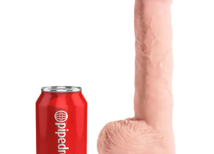 KING COCK - REALISTISCHER PENIS MIT EIER - 19.4 CM - LEICHT - Dildo mit Saugnapf