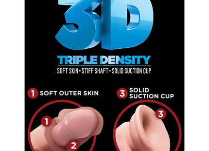KING COCK - REALISTISCHER PENIS MIT EIER - 19.4 CM - LEICHT - Dildo mit Saugnapf