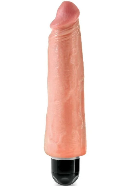 Pink silikon männlicher masturbator mit schwarzer basis king cock steifer realistischer vibrator 20,3 cm natürlich