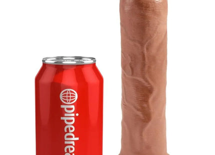 KING COCK - UNGESCHNITTENER REALISTISCHER PENIS - 17.8 CM KARAMELL - Dildo mit Saugnapf