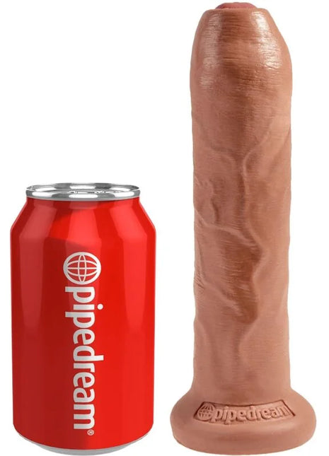 KING COCK - UNGESCHNITTENER REALISTISCHER PENIS - 17.8 CM KARAMELL - Dildo mit Saugnapf