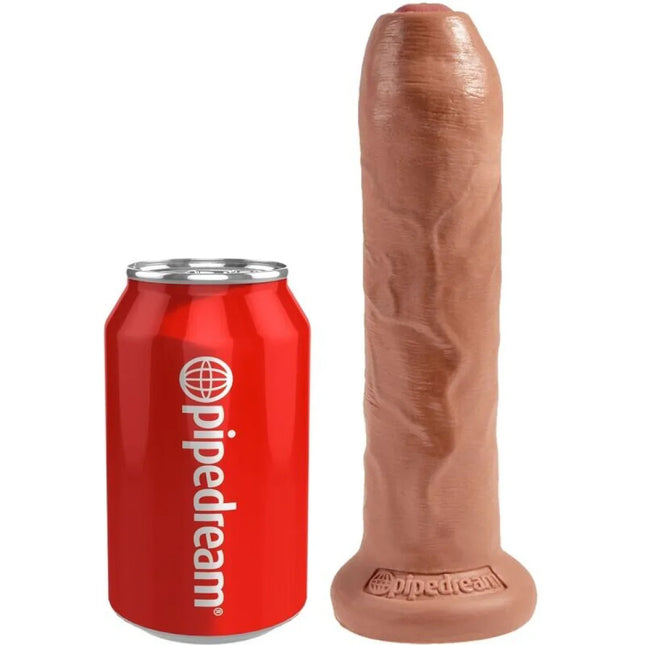 KING COCK - UNGESCHNITTENER REALISTISCHER PENIS - 17.8 CM KARAMELL - Dildo mit Saugnapf