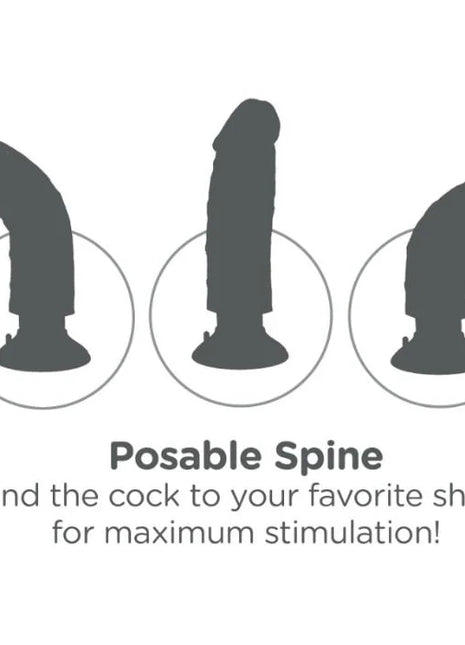 KING COCK - VIBRATORDILDO - 17.78 CM - Vibratoren mit Saufnapf