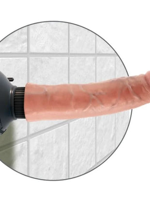 KING COCK - VIBRATORDILDO - 17.78 CM - Vibratoren mit Saufnapf