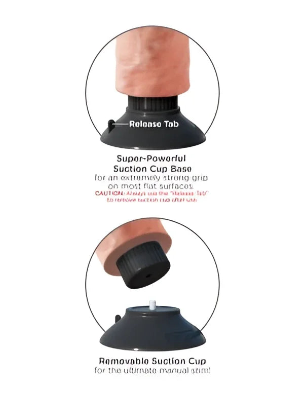 KING COCK - VIBRATORDILDO - 20.32 CM - Vibratoren mit Saufnapf