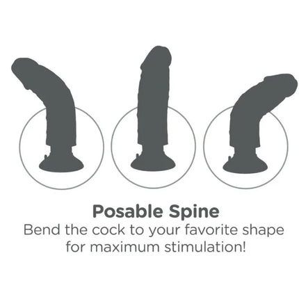 KING COCK - VIBRATORDILDO - 23 CM - Vibratoren mit Saufnapf