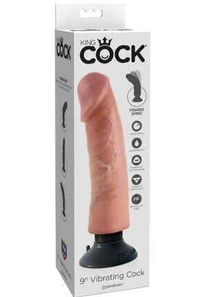 KING COCK - VIBRATORDILDO - 23 CM - Vibratoren mit Saufnapf