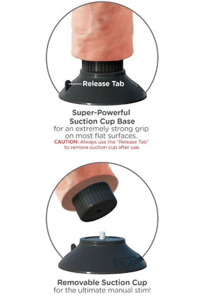 KING COCK - VIBRATORDILDO - 23 CM - Vibratoren mit Saufnapf