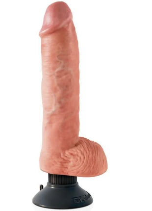 KING COCK - VIBRIERENDER DILDO MIT HODE - 25.5 CM - Vibratoren mit Saufnapf