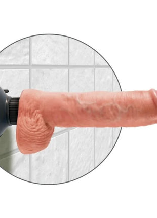 KING COCK - VIBRIERENDER DILDO MIT HODE - 25.5 CM - Vibratoren mit Saufnapf