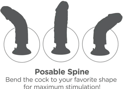 KING COCK - VIBRIERENDER SCHWANZ BRAUN 20,32 CM
