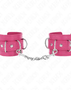 KINK - 3 D-RING HANDGELENKFESSELN VERSTELLBAR ROSA 17,5-25 CM X 6 CM