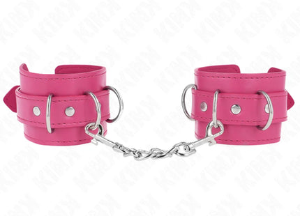 KINK - 3 D-RING HANDGELENKFESSELN VERSTELLBAR ROSA 17,5-25 CM X 6 CM