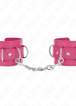 KINK - 3 D-RING HANDGELENKFESSELN VERSTELLBAR ROSA 17,5-25 CM X 6 CM
