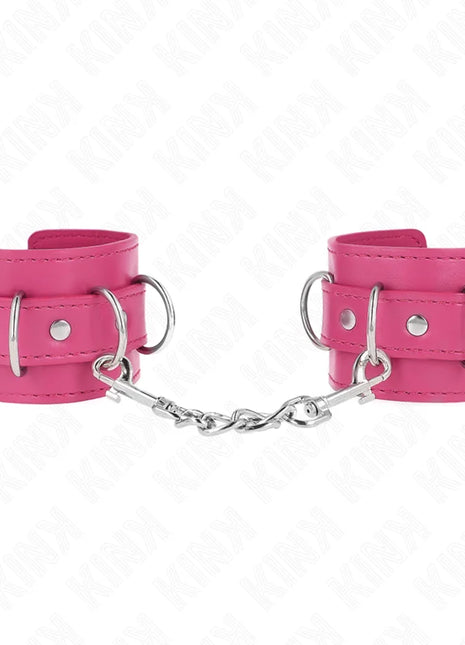 KINK - 3 D-RING HANDGELENKFESSELN VERSTELLBAR ROSA 17,5-25 CM X 6 CM