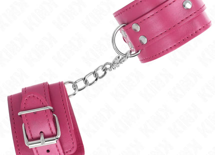 KINK - 3 D-RING HANDGELENKFESSELN VERSTELLBAR ROSA 17,5-25 CM X 6 CM