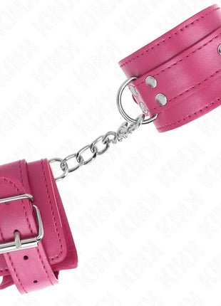 KINK - 3 D-RING HANDGELENKFESSELN VERSTELLBAR ROSA 17,5-25 CM X 6 CM