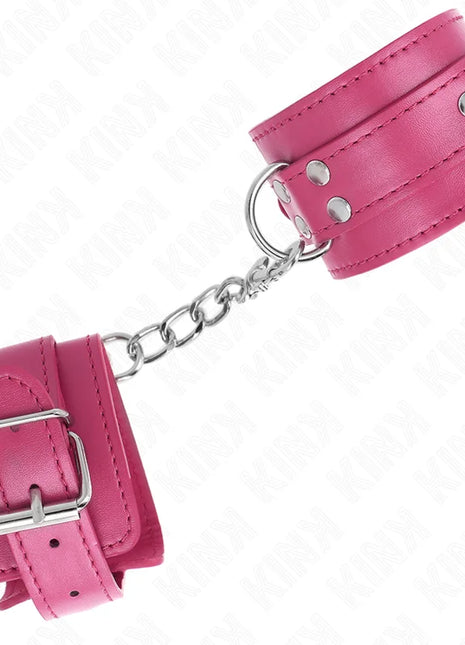 KINK - 3 D-RING HANDGELENKFESSELN VERSTELLBAR ROSA 17,5-25 CM X 6 CM