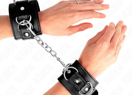 KINK - 3 D-RING HANDGELENKFESSELN VERSTELLBAR SCHWARZ 17,5-25 CM X 6 CM