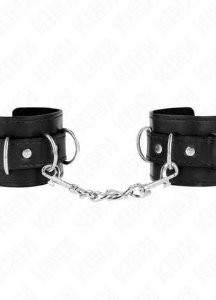 KINK - 3 D-RING HANDGELENKFESSELN VERSTELLBAR SCHWARZ 17,5-25 CM X 6 CM