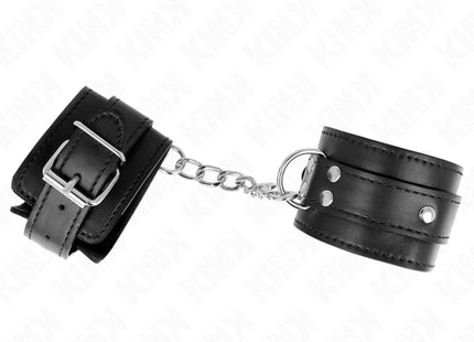 KINK - 3 D-RING HANDGELENKFESSELN VERSTELLBAR SCHWARZ 17,5-25 CM X 6 CM