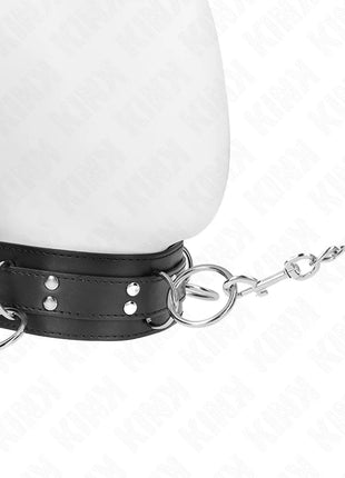KINK - 3-RING-SKLAVEREI-HALSKETTE MIT BAND 80 CM 53 X 5 CM