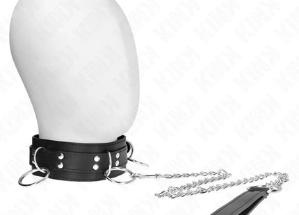 KINK - 3-RING-SKLAVEREI-HALSKETTE MIT BAND 80 CM 53 X 5 CM