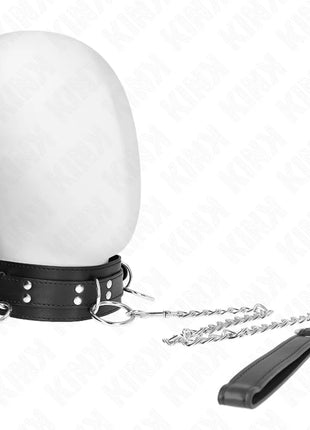 KINK - 3-RING-SKLAVEREI-HALSKETTE MIT BAND 80 CM 53 X 5 CM