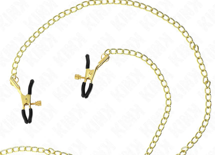 KINK - 4 Nippel- und Kitzlerklammern verstellbar Gold
