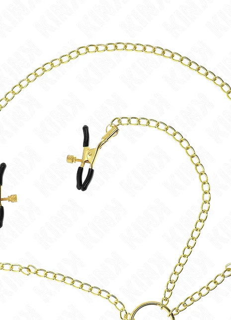 KINK - 4 Nippel- und Kitzlerklammern verstellbar Gold