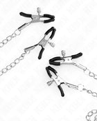 KINK - 4 Nippel- und Kitzlerklammern verstellbar silber