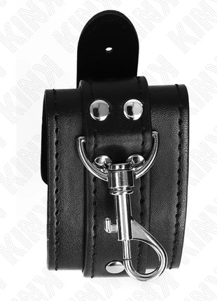 KINK - ABSCHLIEßBARE DUNGEON HANDGELENKSFESSELN SCHWARZ VERSTELLBAR 21-28 CM X 5,5 CM