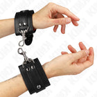 KINK - ABSCHLIEßBARE DUNGEON HANDGELENKSFESSELN SCHWARZ VERSTELLBAR 21-28 CM X 5,5 CM