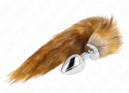 KINK - ANAL PLUG GRÖSSE L 10 X 4 CM MIT KUNSTSTOFFSCHWANZ 40 CM BRAUN