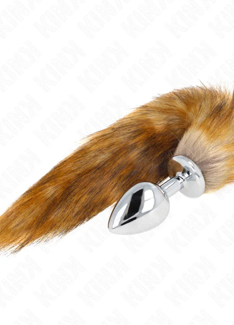 KINK - ANAL PLUG GRÖSSE L 10 X 4 CM MIT KUNSTSTOFFSCHWANZ 40 CM BRAUN