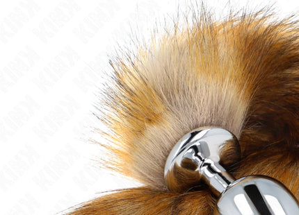 KINK - ANAL PLUG GRÖSSE L 10 X 4 CM MIT KUNSTSTOFFSCHWANZ 40 CM BRAUN