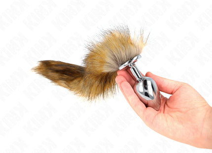 KINK - ANAL PLUG GRÖSSE L 10 X 4 CM MIT KUNSTSTOFFSCHWANZ 40 CM BRAUN