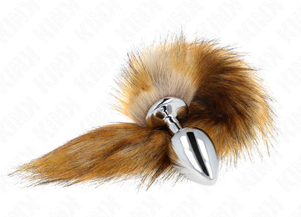 KINK - ANAL PLUG GRÖSSE L 10 X 4 CM MIT KUNSTSTOFFSCHWANZ 40 CM BRAUN