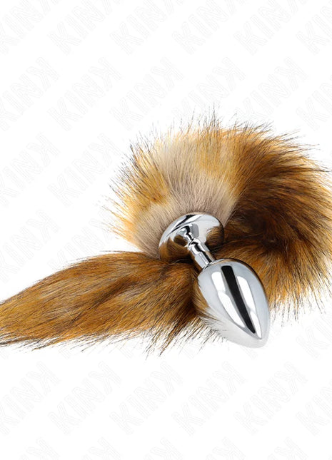 KINK - ANAL PLUG GRÖSSE L 10 X 4 CM MIT KUNSTSTOFFSCHWANZ 40 CM BRAUN