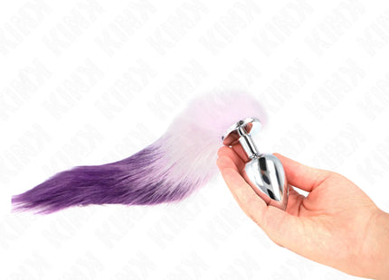 KINK - ANAL PLUG GRÖSSE L 10 X 4 CM MIT KUNSTSTOFFSCHWANZ 40 CM LILA