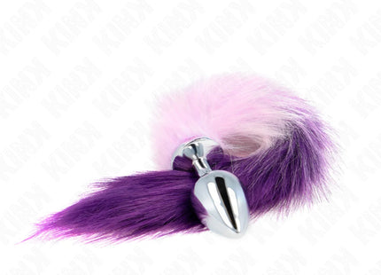 KINK - ANAL PLUG GRÖSSE L 10 X 4 CM MIT KUNSTSTOFFSCHWANZ 40 CM LILA