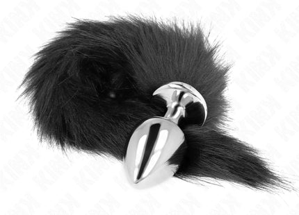 KINK - ANAL PLUG GRÖSSE L 10 X 4 CM MIT KUNSTSTOFFSCHWANZ 40 CM SCHWARZ