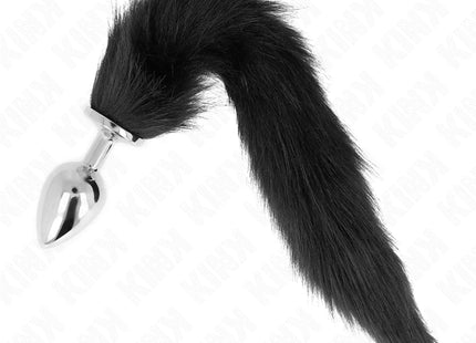 KINK - ANAL PLUG GRÖSSE L 10 X 4 CM MIT KUNSTSTOFFSCHWANZ 40 CM SCHWARZ