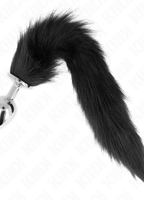 KINK - ANAL PLUG GRÖSSE L 10 X 4 CM MIT KUNSTSTOFFSCHWANZ 40 CM SCHWARZ