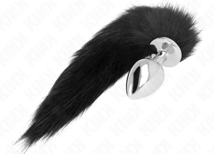 KINK - ANAL PLUG GRÖSSE L 10 X 4 CM MIT KUNSTSTOFFSCHWANZ 40 CM SCHWARZ